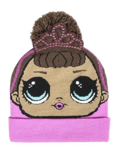 Gorro Invierno Premium con aplicaciones de Lol Surprise.