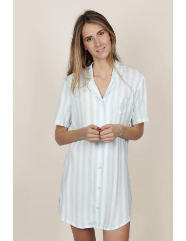 ADMAS CLASSIC Camisola Manga Corta Stripes para Mujer - Imagen 1