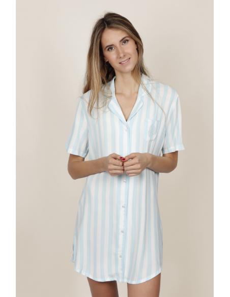 ADMAS CLASSIC Camisola Manga Corta Stripes para Mujer - Imagen 1
