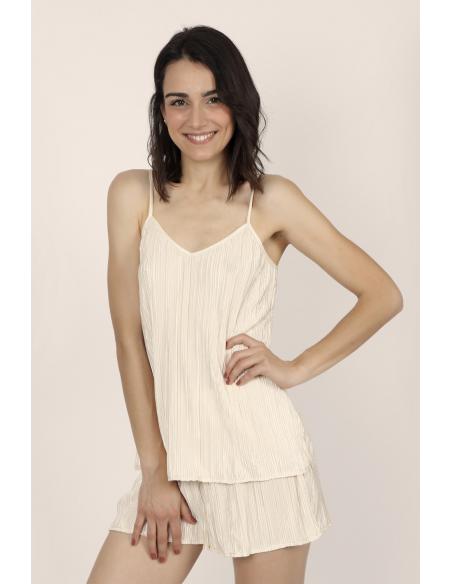 ADMAS CLASSIC Pijama Tirantes Pleated para Mujer - Imagen 1