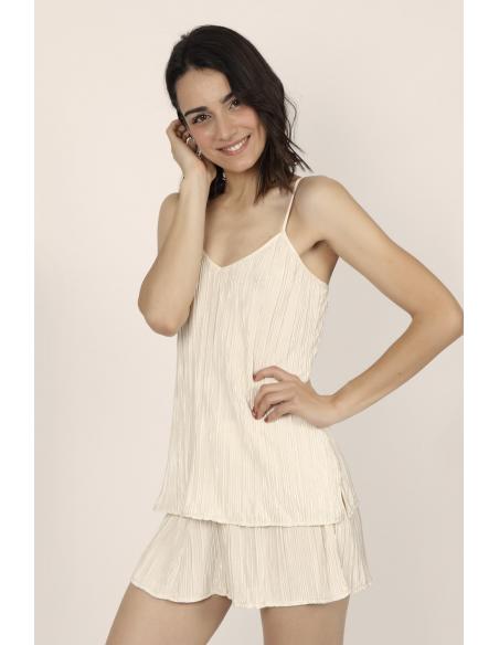 ADMAS CLASSIC Pijama Tirantes Pleated para Mujer - Imagen 2