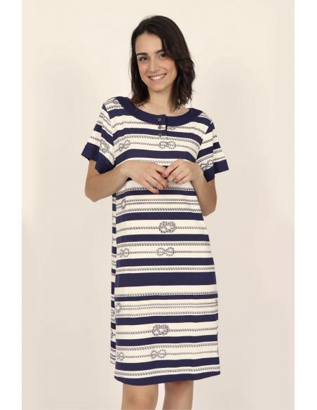 ADMAS Vestido Manga Corta Strings & Knots para Mujer - Imagen 1