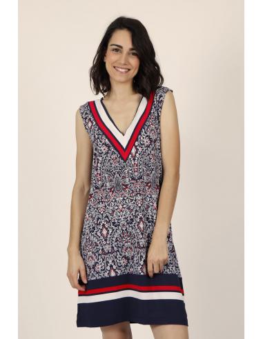 ADMAS Vestido Sin Mangas Navy Style para Mujer - Imagen 1