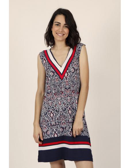 ADMAS Vestido Sin Mangas Navy Style para Mujer - Imagen 1