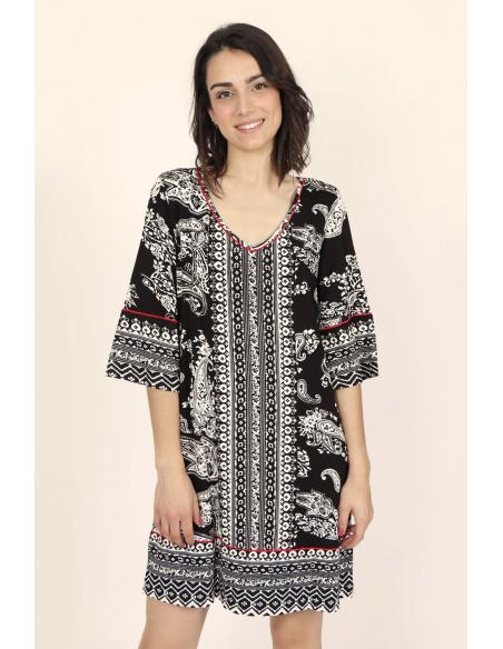 ADMAS Vestido Black & White para Mujer - Imagen 1