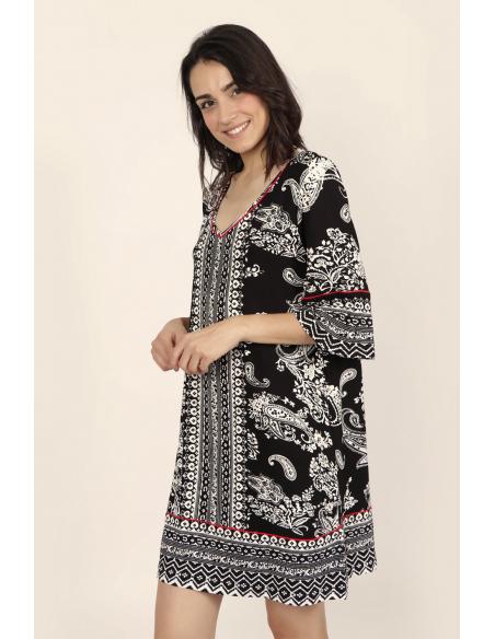 ADMAS Vestido Black & White para Mujer - Imagen 2
