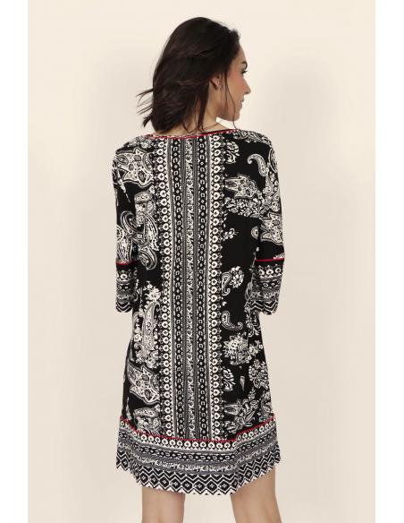 ADMAS Vestido Black & White para Mujer - Imagen 3