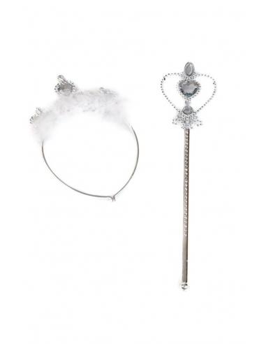 Set tiara, diadema y varita corazón - Imagen 1