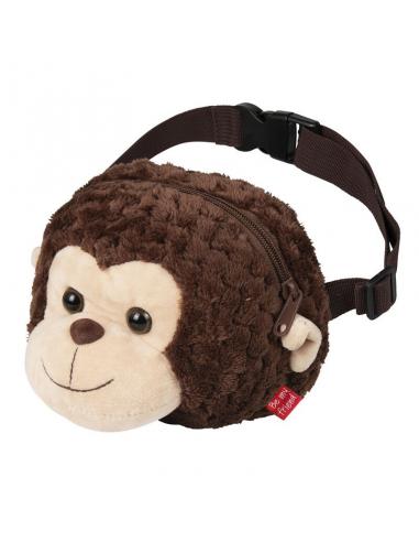 Bolso riñonera peluche con mono Liu - Imagen 1