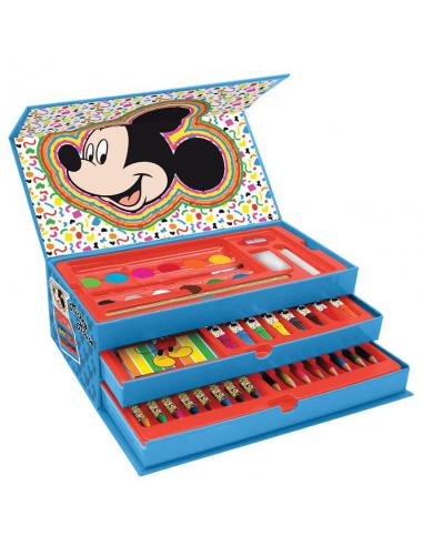 Set maletin para colorear de tres compartimentos de Mickey Mouse - Imagen 1