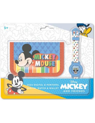 Set reloj digital y billetera de Mickey Mouse - Imagen 1