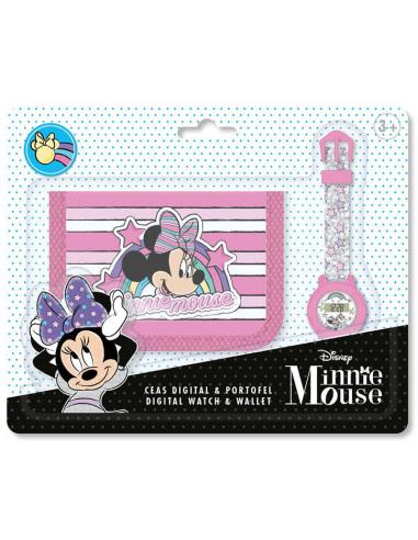 Set reloj digital y billetera de Minnie Mouse - Imagen 1