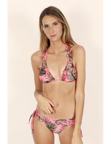ADMAS Bikini Triangulo Volante Fluor Leaves para Mujer - Imagen 1