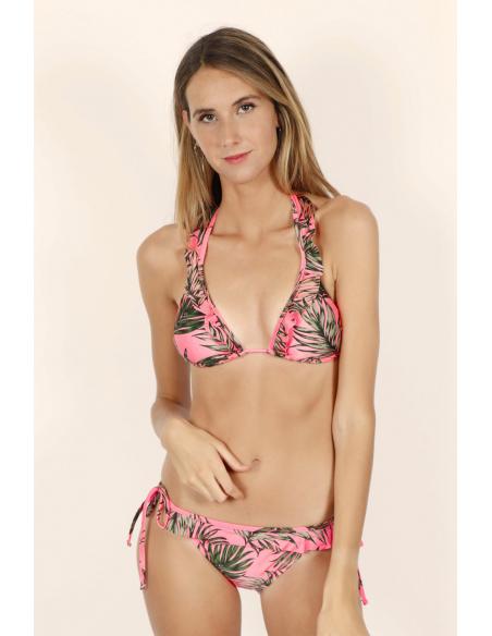 ADMAS Bikini Triangulo Volante Fluor Leaves para Mujer - Imagen 1