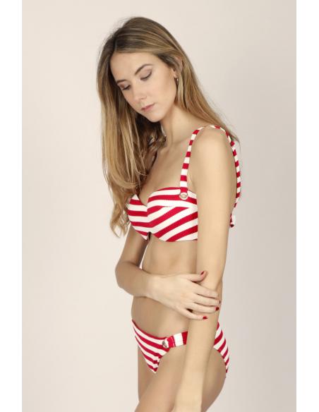 ADMAS Bikini Bandeau Push Up Sailor para Mujer - Imagen 4