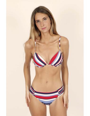 ADMAS Bikini Push Up Elegant Stripes para Mujer - Imagen 1