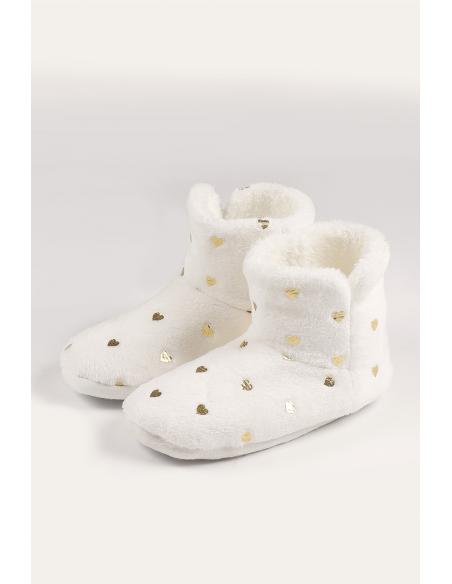 ADMAS Botas/Zapatillas De Estar Por Casa Corazones para Mujer - Imagen 1
