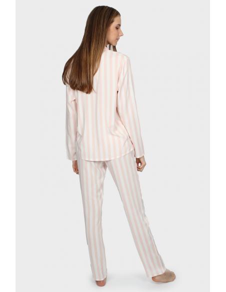 ADMAS CLASSIC Pijama Manga Larga Abierto Classic Stripes para Mujer - Imagen 3