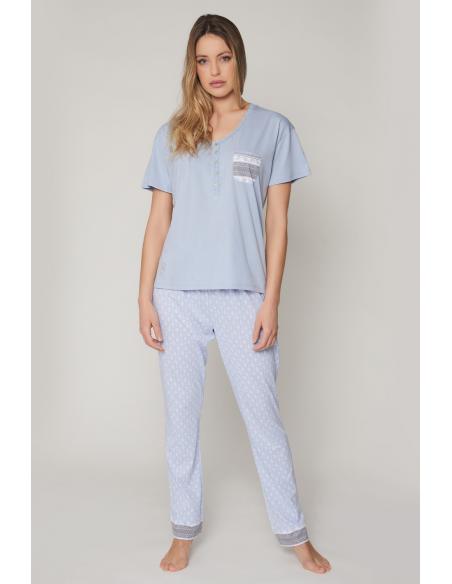 ADMAS CLASSIC Pijama Manga Corta Small Dots para Mujer - Imagen 1