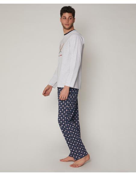 ADMAS Pijama Manga Larga Baseball para Hombre - Imagen 2
