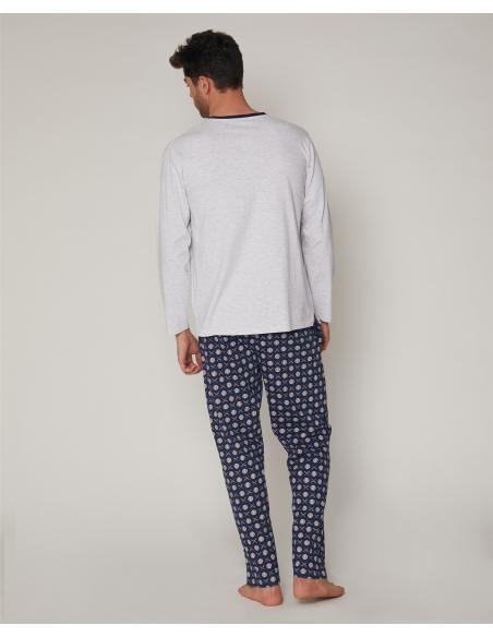 ADMAS Pijama Manga Larga Baseball para Hombre - Imagen 3