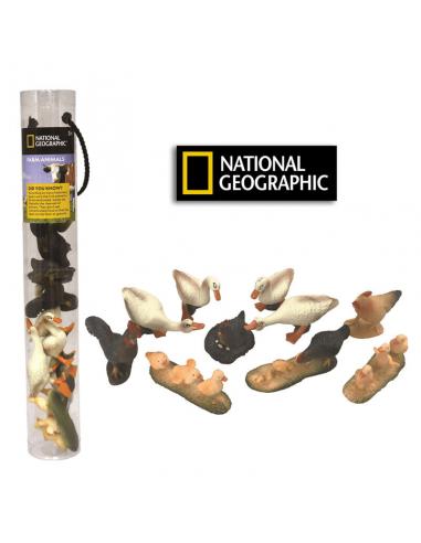 Figura animales de granja en tubo de National Geographic - Imagen 1