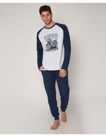 ANTONIO MIRO Pijama Manga Larga Road para Hombre - Imagen 1