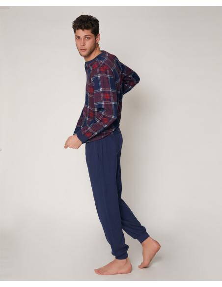 ANTONIO MIRO Pijama Manga Larga Jacquard para Hombre - Imagen 2