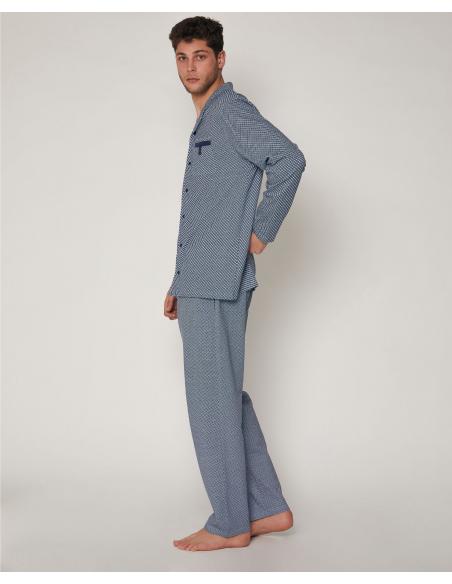 ADMAS CLASSIC Pijama Abierto Manga Larga Mercury para Hombre - Imagen 2