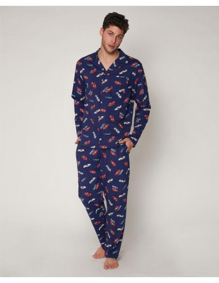 ADMAS Pijama Abierto Manga Larga Grand Prix para Hombre - Imagen 1