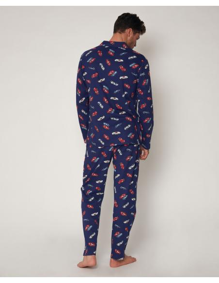 ADMAS Pijama Abierto Manga Larga Grand Prix para Hombre - Imagen 3