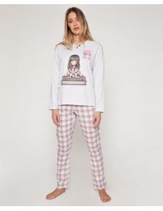 SANTORO GORJUSS Pijama Manga Larga The Words para Mujer - Imagen 1