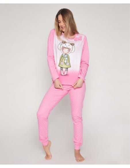 SANTORO GORJUSS Pijama Manga Larga Lambkins para Mujer - Imagen 1