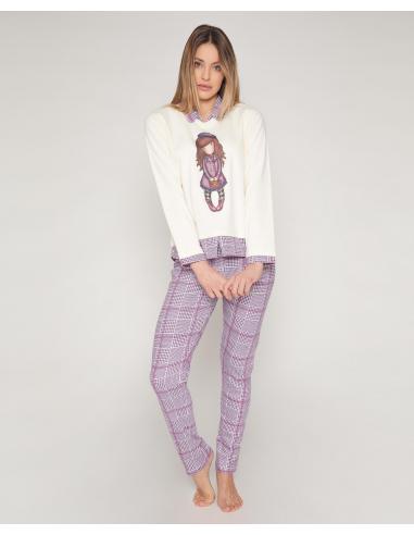 SANTORO GORJUSS Pijama Manga Larga Le Beret para Mujer - Imagen 1
