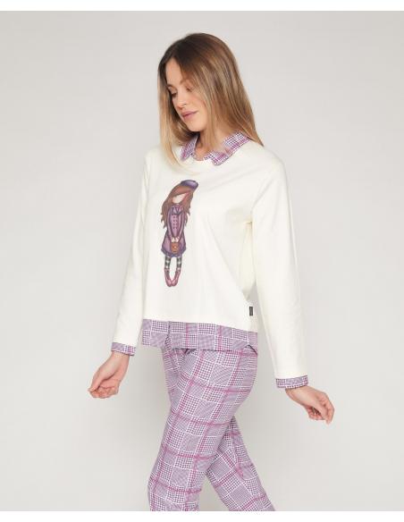 SANTORO GORJUSS Pijama Manga Larga Le Beret para Mujer - Imagen 2