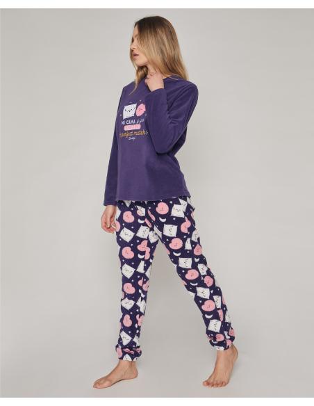 MR WONDERFUL Pijama Calentito Manga Larga Mi Cama y Yo para Mujer - Imagen 2
