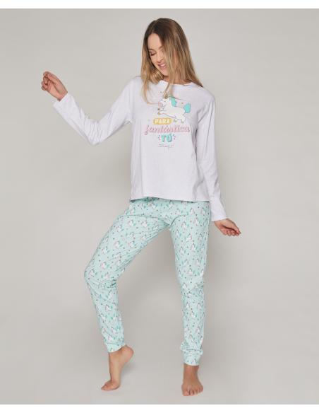 MR WONDERFUL Pijama Manga Larga Fantástica para Mujer - Imagen 1