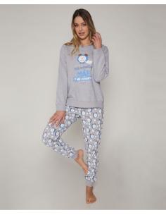 MR WONDERFUL Pijama Manga Larga Mil Minutitos Más para Mujer - Imagen 1