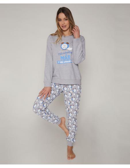 MR WONDERFUL Pijama Manga Larga Mil Minutitos Más para Mujer - Imagen 1