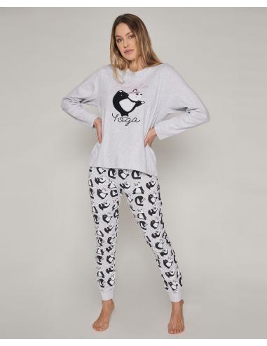 ADMAS Pijama Manga Larga Panda Yoga para Mujer - Imagen 1