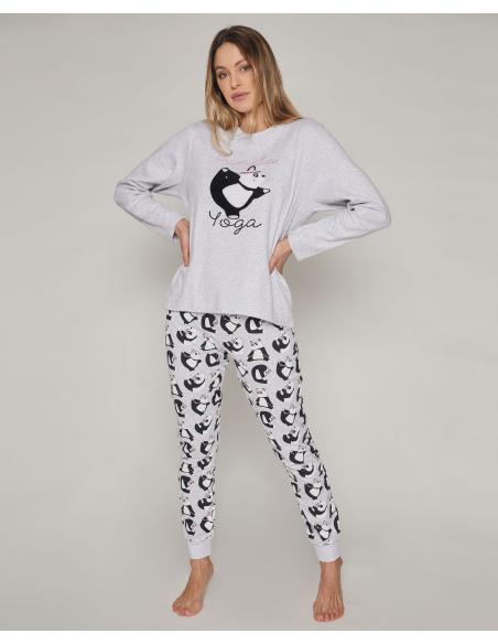 ADMAS Pijama Manga Larga Panda Yoga para Mujer - Imagen 1