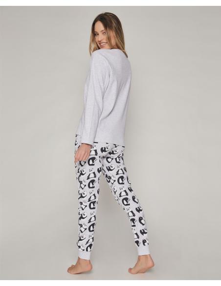 ADMAS Pijama Manga Larga Panda Yoga para Mujer - Imagen 3