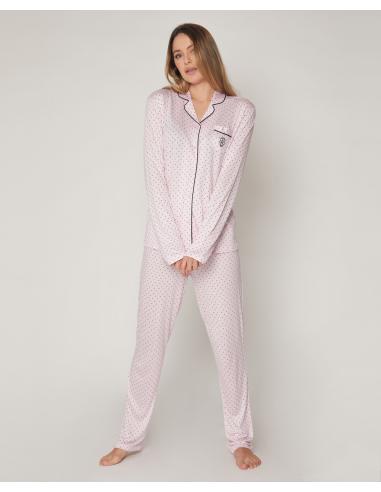 ADMAS CLASSIC Pijama Abierto Manga Larga Soft Secret para Mujer - Imagen 1