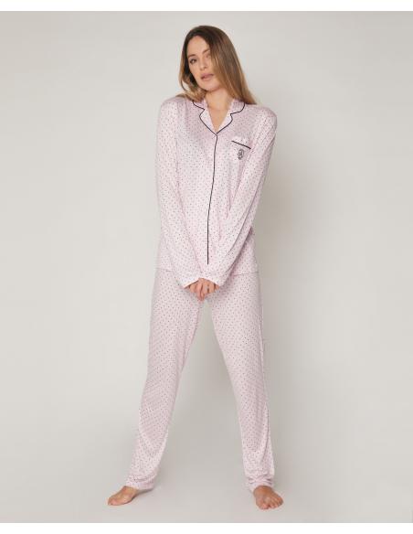 ADMAS CLASSIC Pijama Abierto Manga Larga Soft Secret para Mujer - Imagen 1
