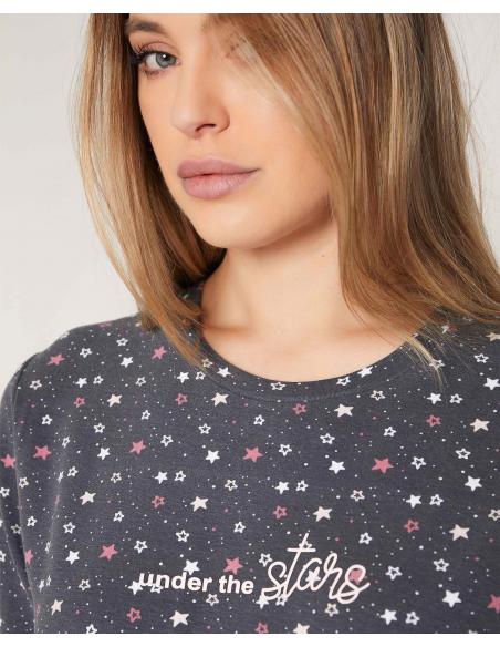 ADMAS Pijama Manga Larga Under the Stars para Mujer - Imagen 3