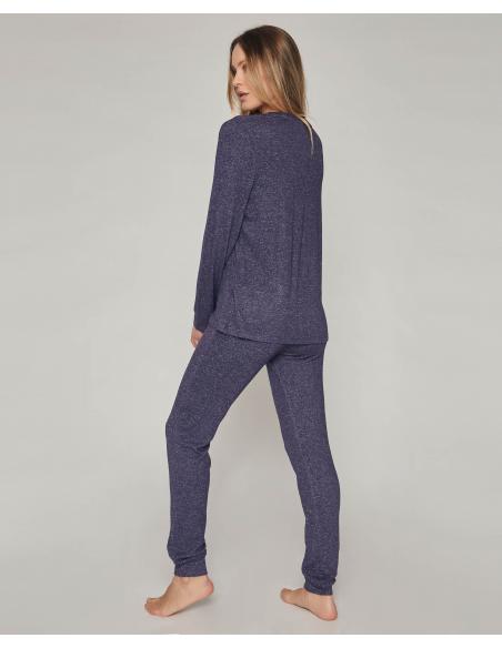 ADMAS Pijama Calentito Manga Larga Hello Weekend para Mujer - Imagen 3