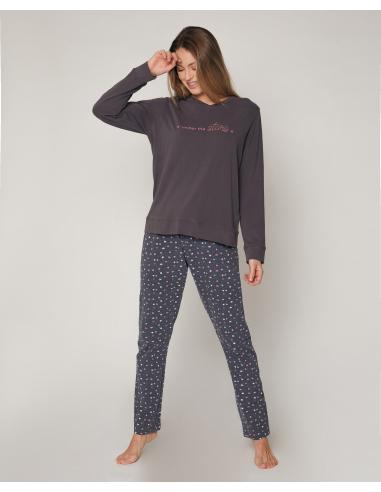 ADMAS Pijama Manga Larga Under the Stars para Mujer - Imagen 1
