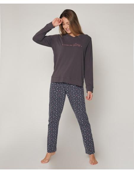 ADMAS Pijama Manga Larga Under the Stars para Mujer - Imagen 1