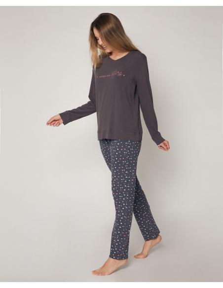 ADMAS Pijama Manga Larga Under the Stars para Mujer - Imagen 2