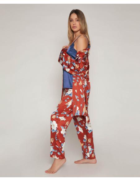 ADMAS GARDEN Conjunto Pijama + Bata Manga Larga Winter Garden para Mujer - Imagen 2